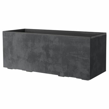 Maceta Deroma Antracita 99 cm Plástico Rectangular Moderno