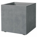 Maceta Deroma Gris 25 cm Plástico Cuadrada Cubo Ø 25 cm