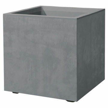 Maceta Deroma Gris 25 cm Plástico Cuadrada Cubo Ø 25 cm