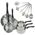 Batería de Cocina Fackelmann Ginebra Acero 12 Piezas