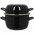 Olla con Tapa Menastyl Negro Acero esmaltado vitrificado 2 Piezas