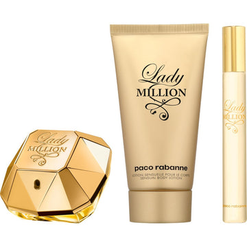 Set de Perfume Mujer Paco Rabanne LADY MILLION EDP 3 Piezas