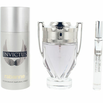 Set de Perfume Hombre Paco Rabanne INVICTUS 3 Piezas