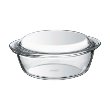 Cacerola Con Tapa Pyrex 1,4 L 18 x 9 x 21 cm Blanco Transparente Vidrio