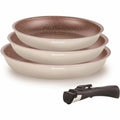 Juego de Sartenes Arthur Martin Beige Crema Aluminio 4 Piezas (3 Unidades)