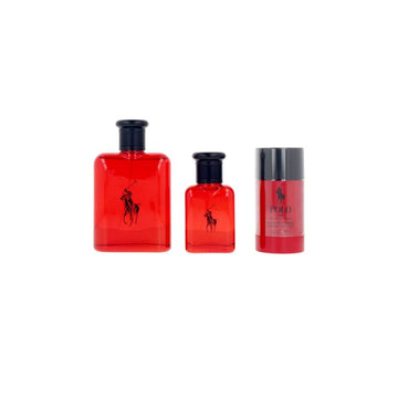 Set de Perfume Hombre Ralph Lauren POLO RED 3 Piezas