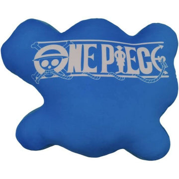 Cojín One Piece Amarillo Negro Poliéster Impreso