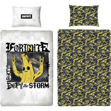 Juego de funda nórdica Fortnite 24 x 5 x 30 cm Amarillo Cama de 140 2 Piezas