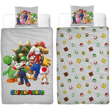 Juego de funda nórdica Mario Bros Multicolor Cama de 140 2 Piezas