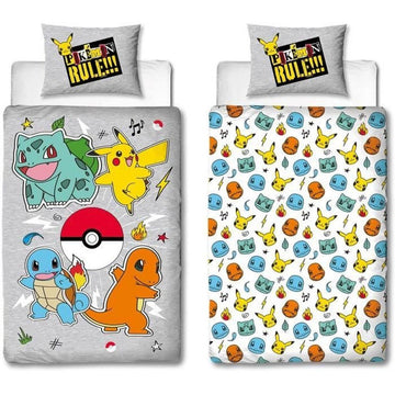 Juego de funda nórdica Pokémon Gris Cama de 140 2 Piezas