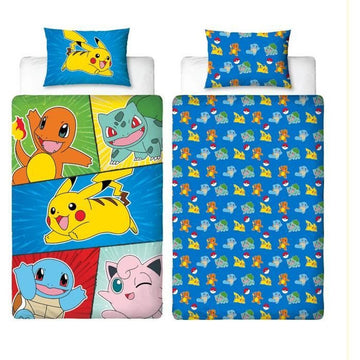 Juego de funda nórdica Pokémon Multicolor Cama de 140 2 Piezas