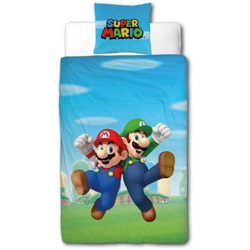 Juego de funda nórdica Mario Bros Multicolor Cama de 140 2 Piezas