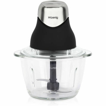 Picadora Hkoenig LEO8 Negro Cromo Vidrio Acero Inoxidable 1 L