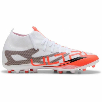 Botas de Fútbol para Adultos Puma Ultra 5 Match+ Mg Blanco