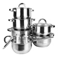Batería de Cocina Feel Maestro MR-2120 Plateado Acero 12 Piezas