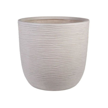 Maceta Strata Blanco Gris Plástico 42 X 41 X 42 CM