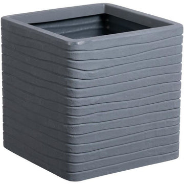 Maceta Strata Banbury 31 x 31 x 31 cm Gris oscuro Plástico Cuadrado