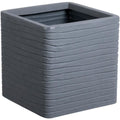 Maceta Strata Banbury 31 x 31 x 31 cm Gris oscuro Plástico Cuadrado