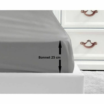 Sábana Bajera Ajustable Lovely Home Gris Gris claro Cama doble 180 x 200 180 x 200 cm