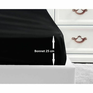 Sábana Bajera Ajustable Lovely Home Negro Cama doble 180 x 200 180 x 200 cm