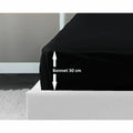 Sábana Bajera Lovely Home Negro Cama doble 160 x 200 cm