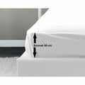 Sábana Bajera Ajustable Lovely Home Blanco Cama doble 180 x 200 cm