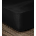 Sábana Bajera Lovely Home Negro Cama doble 160 x 200 cm