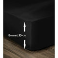 Sábana Bajera Ajustable Lovely Home Negro 180 x 200 180 x 200 cm