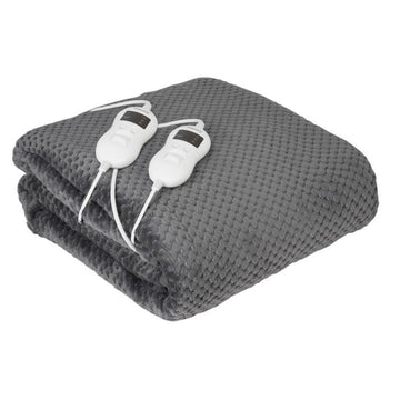Manta Eléctrica Adler CR 7417 150 X 160 CM  Blanco Gris Poliéster