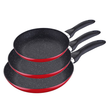 Set de Sartenes San Ignacio Rojo Aluminio