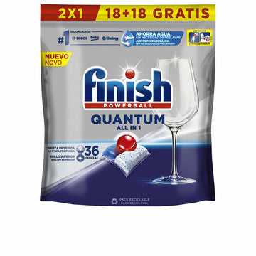 Pastillas para Lavavajillas Finish Quantum (36 Unidades)