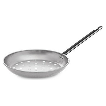 Sartén para Asar Castañas Vaello Plateado Acero Acero Pulido Ø 26 cm
