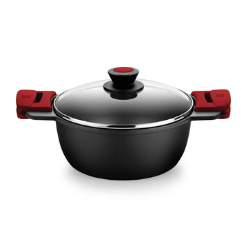 Cacerola con Tapa de Cristal BRA A410320 3 L 1,6 L
