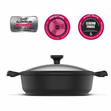 Cacerola Con Tapa Taurus 980929000 Negro Ø 28 cm