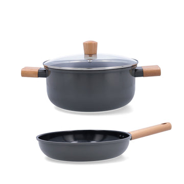 Batería de Cocina Bidasoa Mia Gris 2 Piezas