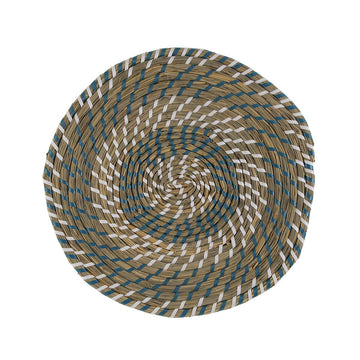 Salvamantel Versa Azul Blanco Textil Jacinto de agua 38 cm
