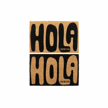 Felpudo DKD Home Decor Hola Caracola PVC Fibra (2 pcs) (60 x 40 x 1.5 cm)
