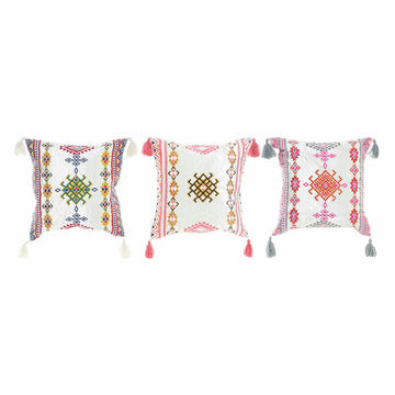 Cojín DKD Home Decor 8424001817528 Multicolor Árabe 40 x 10 x 40 cm Flecos (3 Piezas)