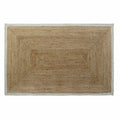 Alfombra DKD Home Decor Scandi Poliéster Algodón Blanco Marrón claro Jute 120 x 180 x 1 cm
