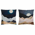 Cojín DKD Home Decor Multicolor Luna 45 x 10 x 45 cm (2 Unidades)