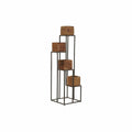 Macetero DKD Home Decor Marrón Negro Multicolor Madera Metal Moderno 40 x 40 x 120 cm 40 x 40 x 138 cm