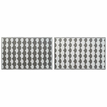 Alfombra DKD Home Decor Gris Ondas Blanco (2 Unidades) (120 x 180 cm)