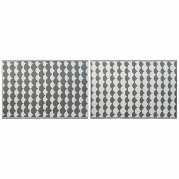 Alfombra DKD Home Decor Gris Ondas Blanco (2 Unidades) (150 x 210 cm)