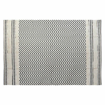 Alfombra DKD Home Decor Negro Zig-zag Blanco (160 x 226 x 0,7 cm)