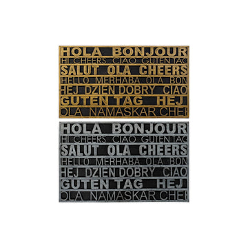 Felpudo DKD Home Decor Plateado Dorado Goma 2 Unidades Urbana (75 x 45 x 0,5 cm)