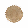 Alfombra DKD Home Decor 200 x 200 x 1 cm Natural Marrón Poliéster Jute