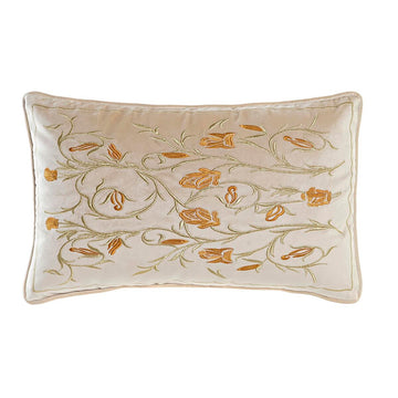Cojín DKD Home Decor Dorado 50 x 10 x 30 cm Flores