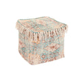 Cojín DKD Home Decor De suelo Marrón Verde Flecos Árabe 40 x 40 x 40 cm