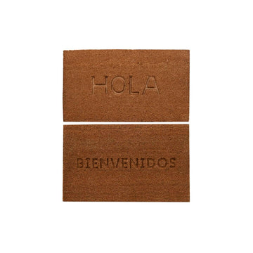 Felpudo DKD Home Decor Marrón Goma Coco (75 x 45 x 2,3 cm) (2 Unidades)
