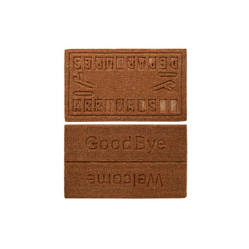 Felpudo DKD Home Decor Marrón Goma Coco (75 x 45 x 2,3 cm) (2 Unidades)